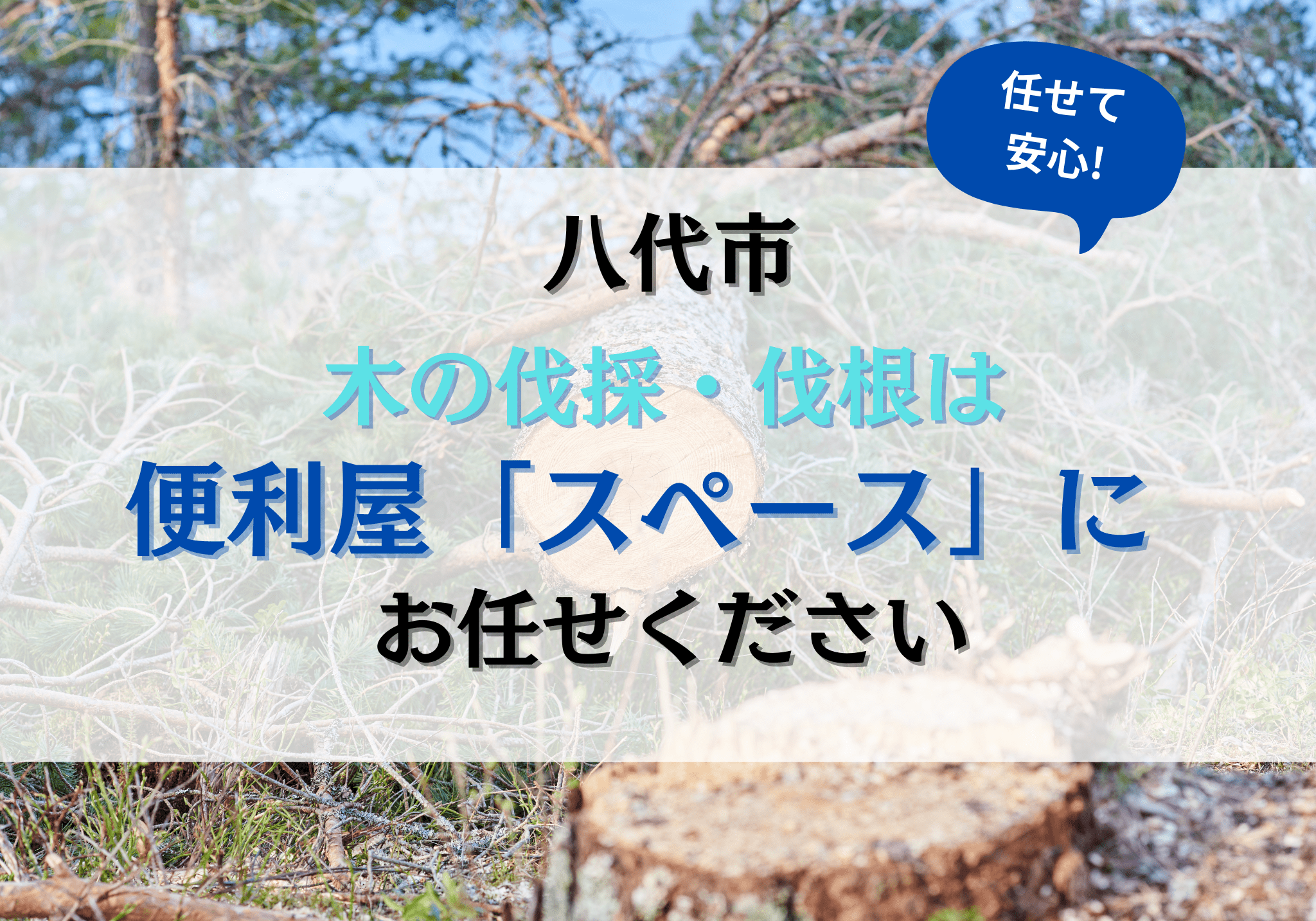 八代市で木の伐採・伐根は便利屋「スペース」にお任せください
